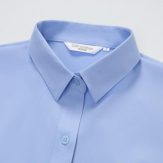 【含莫代尔】罗蒙女士衬衫简约大方通勤百搭舒适简约长袖衬衣女 商品图8