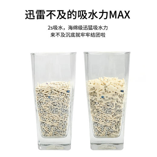 玲宠宠物猫砂膨润土豆腐混合猫砂活性炭除臭易结团可冲厕奶香绿茶2.5kg 商品图4