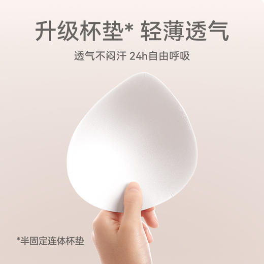 芬腾女士内衣无痕无钢圈文胸大胸显小抗菌全罩杯防下垂收副乳胸罩 商品图2