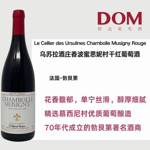 乌苏拉酒庄香波蜜思妮村干红葡萄酒 Le Cellier des Ursulines Chambolle Musigny Rouge 商品图0