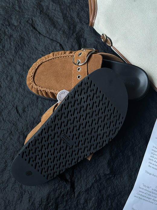 现货THS-限时 爱马家 新款呆萌穆勒半拖 羊反绒勃肯鞋 3色 BZ1237 商品图10