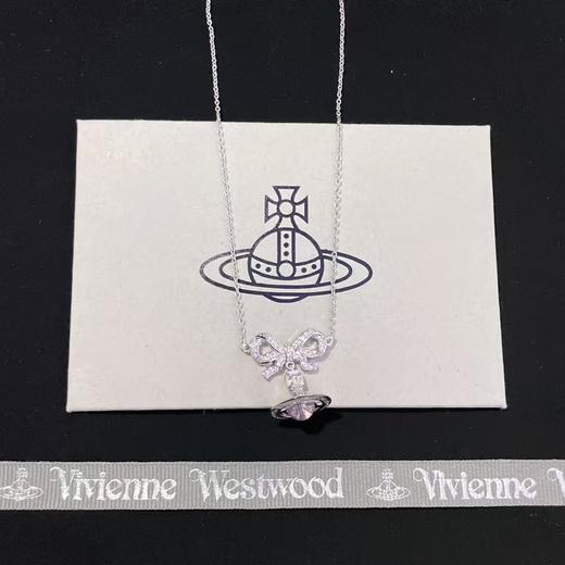 西太后冰莓粉宇宙土星蝴蝶结项链（XTY） 商品图7