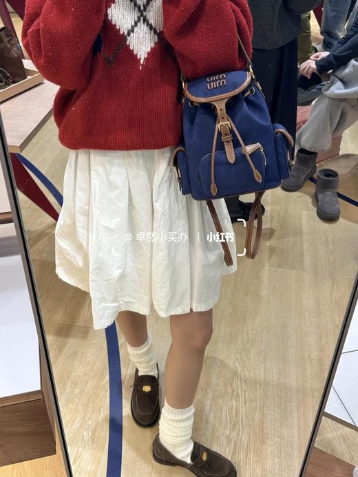 MIUMIU缪缪经典徽标Logo棉背包双肩包三色系列（MM） 商品图4