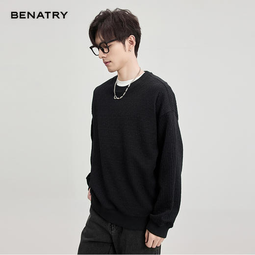 贝纳川肌理圆领卫衣ECF124002 商品图6