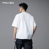 PINLI品立2025夏季新款男字母刺绣短袖T恤潮牌贴布撞色休闲体恤衫B252111028 商品缩略图3