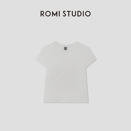 ROMI STUDIO“轻松自在”棉质长绒棉软糯小飞袖短袖T恤 RWCSSY1921 商品图0