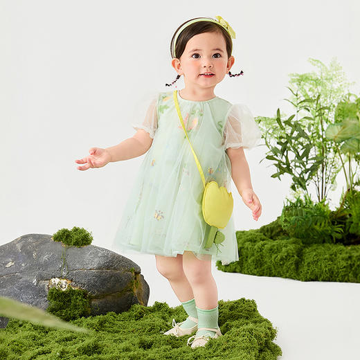 【纯棉亲肤】迷你巴拉网纱连衣裙女童宝宝柔软透气有内衬甜美 商品图2