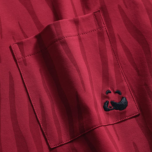 芬腾情侣短袖睡衣夏季纯棉套装女士男款蛇年本命年红色结婚家居服 商品图4