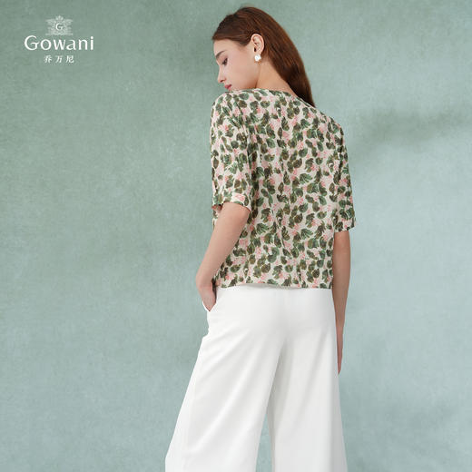 乔万尼真丝小衫桑蚕丝衬衫系带休闲宽松EI2C798 商品图4