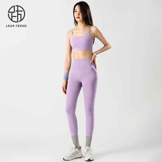 跃牌【蚂蚁运动】系列  裸感运动美背健身文胸高腰提臀瑜伽裤女瑜伽套装X1362+K3338（胸围为固定一体杯） 商品图5