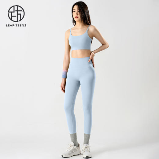 跃牌【蚂蚁运动】系列  裸感运动美背健身文胸高腰提臀瑜伽裤女瑜伽套装X1362+K3338（胸围为固定一体杯） 商品图2