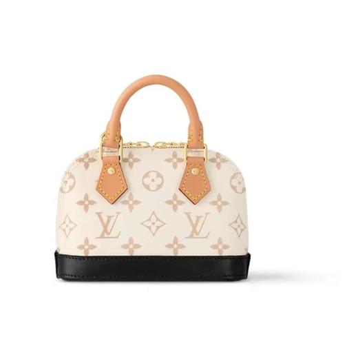 驴家NANOAlma皮革单肩斜挎手提旅行包超迷你女款米色沙丘色（HH） 商品图0