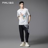 PINLI品立2025夏季新款圆领动物印花烫钻短袖T恤男士体恤衫上衣潮BG252111031 商品缩略图1
