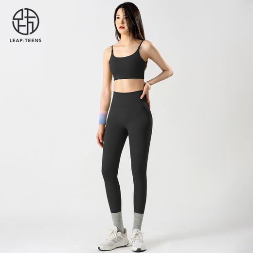 跃牌【蚂蚁运动】系列  裸感运动美背健身文胸高腰提臀瑜伽裤女瑜伽套装X1362+K3338（胸围为固定一体杯） 商品图6