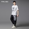 PINLI品立2025夏季新款男士猫咪印花金属烫片圆领短袖T恤上衣潮牌BG252111037 商品缩略图2