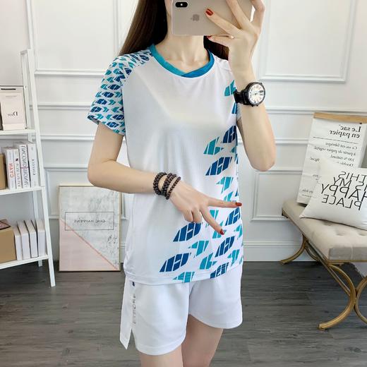 丁摩 V领速干衣女短袖弹力户外女装运动快干夏装宽松徒步羽毛球t恤休闲6317 商品图3