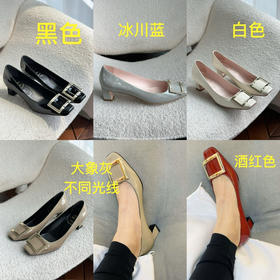 47-1 极限特惠 阿V经典方扣 4.5cm方头方根 暴走小高跟 暴走高跟 准码不要选大