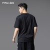 PINLI品立2025夏季新款男士字母烫钻印花圆领短袖T恤BG252111038 商品缩略图2
