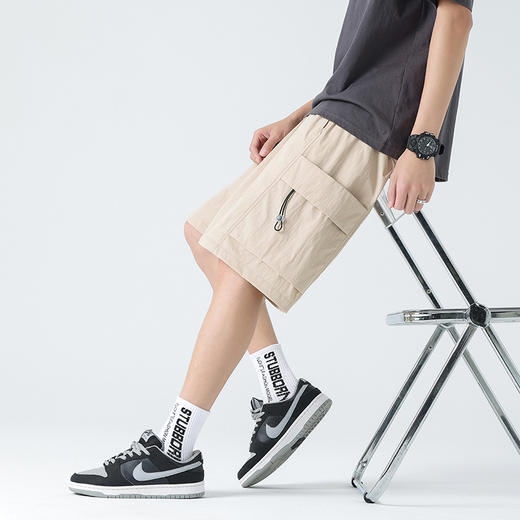 夏季薄款冰丝速干休闲长裤运动五分短裤男士男生裤子 商品图6