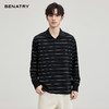 贝纳川条纹翻领T恤ECF113003 商品缩略图0