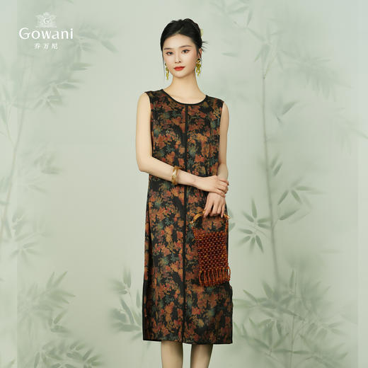 乔万尼真丝桑蚕丝无袖显瘦连衣裙夏季新款EI2E728 商品图1