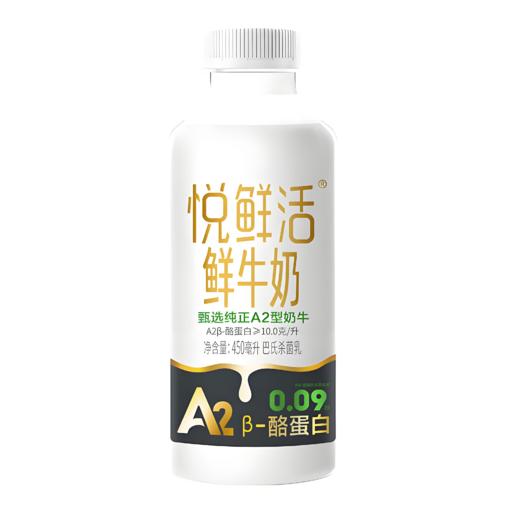 【亚欧超市】君乐宝悦鲜活A2鲜牛奶450ml/瓶 商品图0