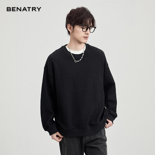 贝纳川肌理圆领卫衣ECF124002 商品图5