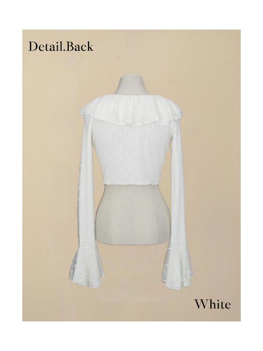 蕾丝开衫 乳白/樱桃红 商品图3