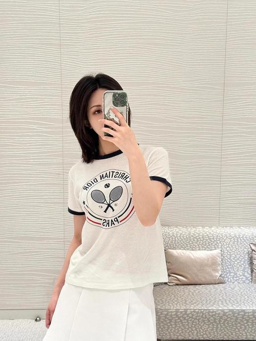 迪奥25Ss春夏新款网球拍印花圆领T恤（DQJ） 商品图1