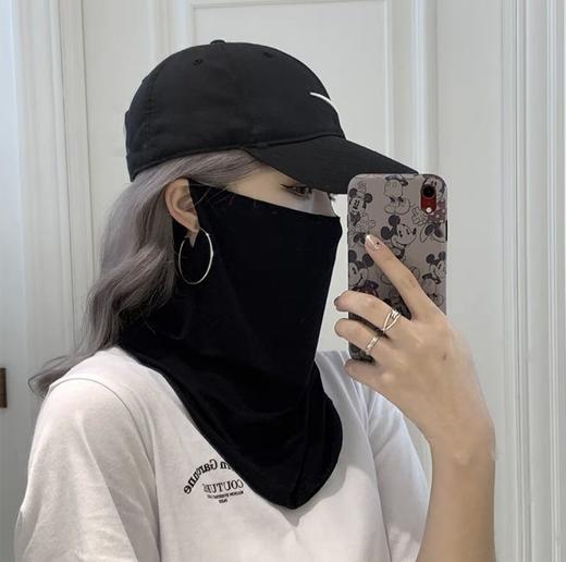 防晒面罩男女冰丝挂耳护颈围脖夏天遮阳脸罩袖套腰果花骑行运动户外面巾潮 商品图3
