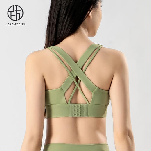 跃牌【蚂蚁运动】系列  固定杯高强度瑜伽背心高腰提臀瑜伽裤女瑜伽套装X1358+K3338 商品图7