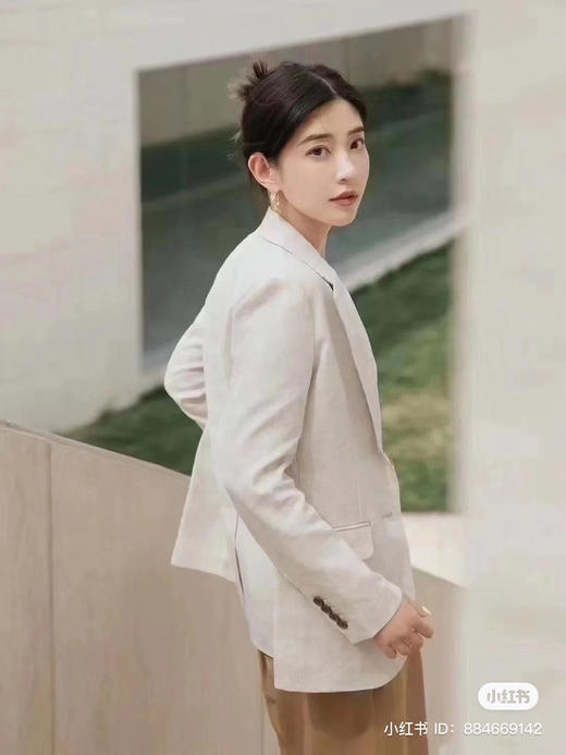 46-1 独家圆正 小禾 经典亚麻西服套装 无染色雨露麻 椰子壳纽扣 炒鸡多手工 商品图12