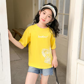 【清仓捡漏】【120-160】【LAVI】女童短袖T恤纯棉大童t恤女童