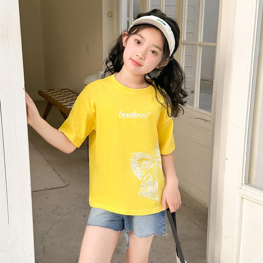 【清仓捡漏】【120-160】【LAVI】女童短袖T恤纯棉大童t恤女童 商品图0