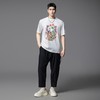 PINLI品立2025夏季新款圆领动物印花烫钻短袖T恤男士体恤衫上衣潮BG252111039 商品缩略图4