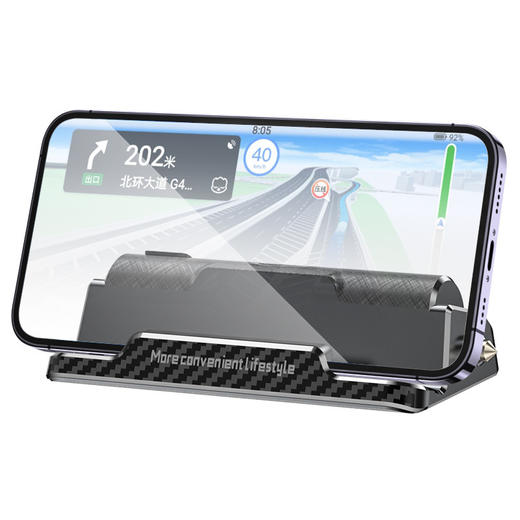 防盗报警汽车安全锤车用三合一多功能车载手机支架临时停车号码牌 商品图4