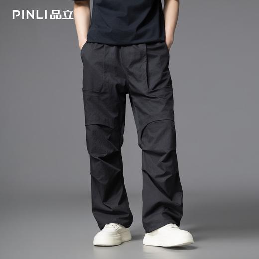 PINLI品立2025夏季新款直筒伞兵裤潮牌男百搭休闲长裤GD252117308 商品图0