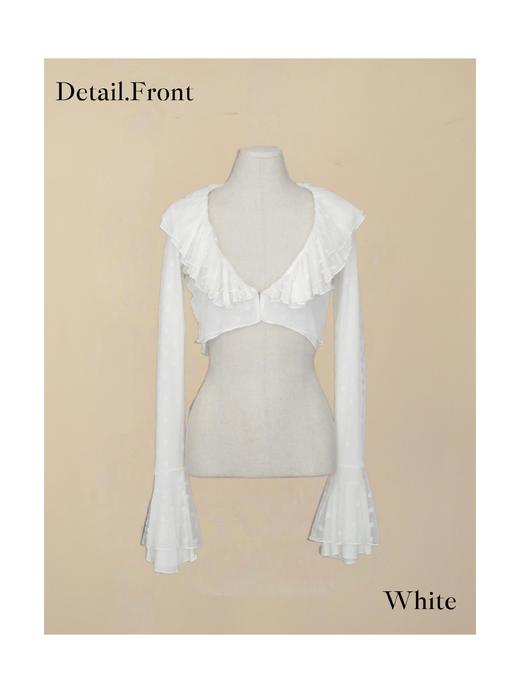 蕾丝开衫 乳白/樱桃红 商品图2