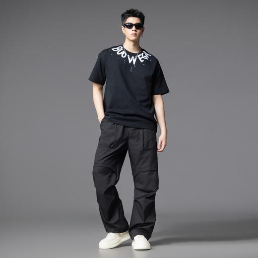 PINLI品立2025夏季新款直筒伞兵裤潮牌男百搭休闲长裤GD252117308 商品图1