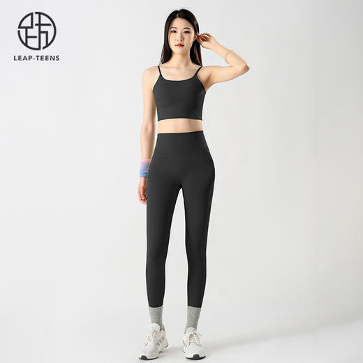 跃牌【蚂蚁运动】系列  美背露背细肩带运动文胸高腰提臀瑜伽裤女瑜伽套装X1376+K3338 商品图2