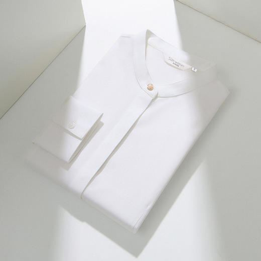 【含莫代尔 】罗蒙女士舒适微弹长袖衬衫温柔气质商务日常衬衣女 商品图3