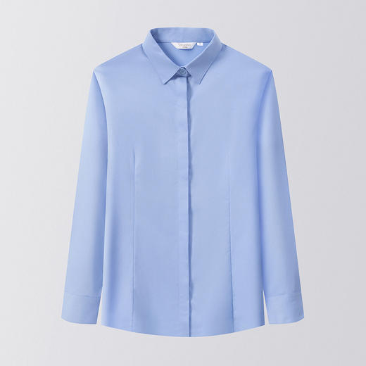 【含莫代尔】罗蒙女士长袖暗门襟防走光衬衫商务通勤简约百搭女上装 商品图4