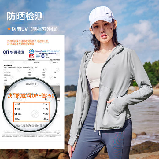 拓路者女装防晒衣2024春夏新款抗菌透气防紫外线外套防晒服皮肤衣 商品图2