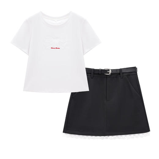 【小个子定制】 IEF/爱依服2025两件套装夏季 韩版时尚休闲减龄通勤上下套裙DS02223-X- 商品图5