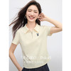 【初夏新品】熙世界设计感半拉链POLO领T恤女短袖2025年夏季新款正肩体恤上衣 商品缩略图1