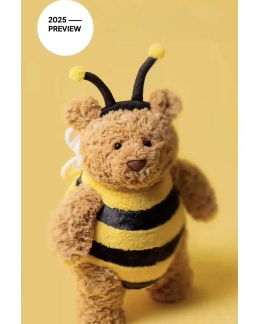 原单正品 Jellycat 巴塞罗熊穿上俏皮大黄蜂玩偶

全套带盒子，收纳袋，玩具熊，笔记本！

正品！外贸订单剩余100个。 商品图1