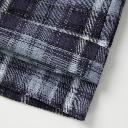 ROMI STUDIO“慵懒随性”纯棉磨毛松紧腰直筒格纹休闲裤RW25SXY0134 商品图4