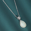 丁摩 新中式万福水滴项链女S925纯银天然和田玉吊坠小众简约高级锁骨链5ZF-5400 商品缩略图6
