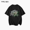 PINLI品立2025夏季新款男士字母烫钻印花圆领短袖T恤BG252111038 商品缩略图3