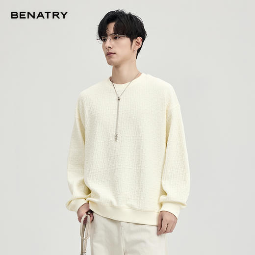 贝纳川肌理圆领卫衣ECF124002 商品图1